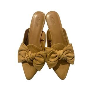 Tan/Camel Suede J. Crew Pointed-Toe Mule Size 8 1/2